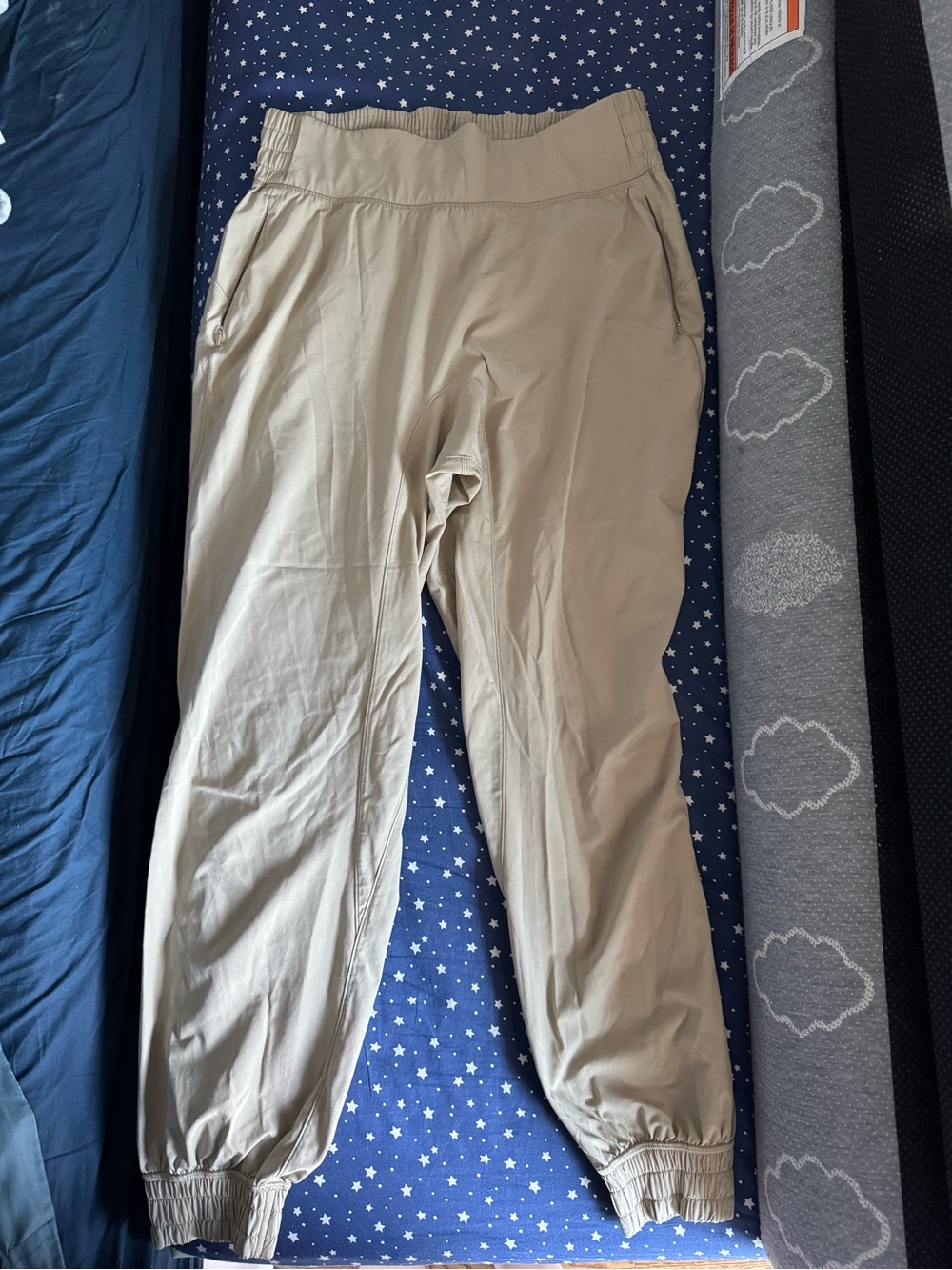 lululemon athletica Neutral Tan Elastic-Waist Pants